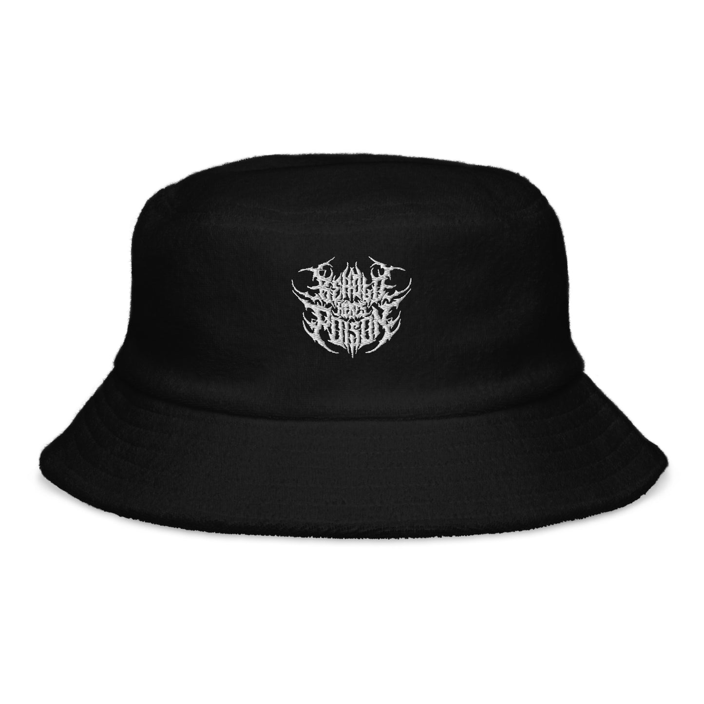 Black Terry Cloth Bucket Hat