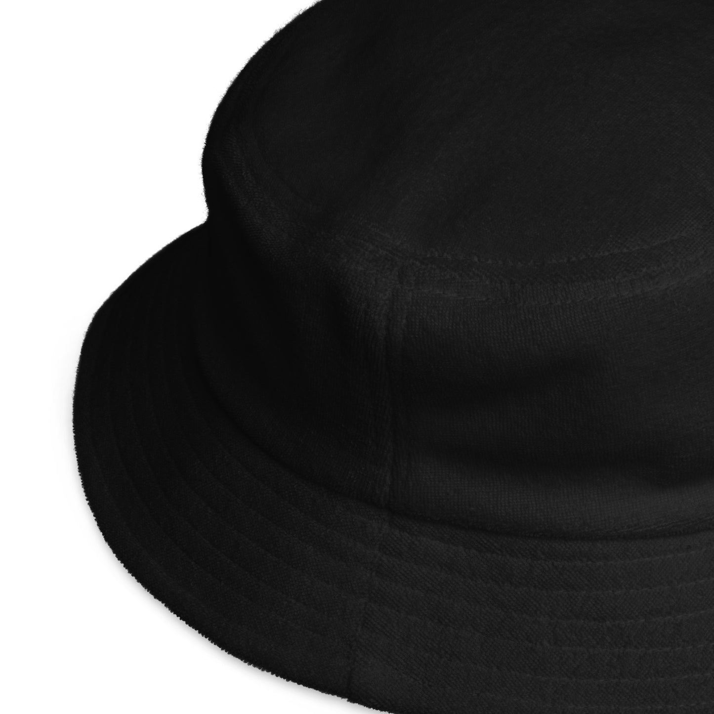 Black Terry Cloth Bucket Hat